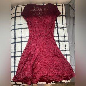 My Michelle, size 3, dark red dress